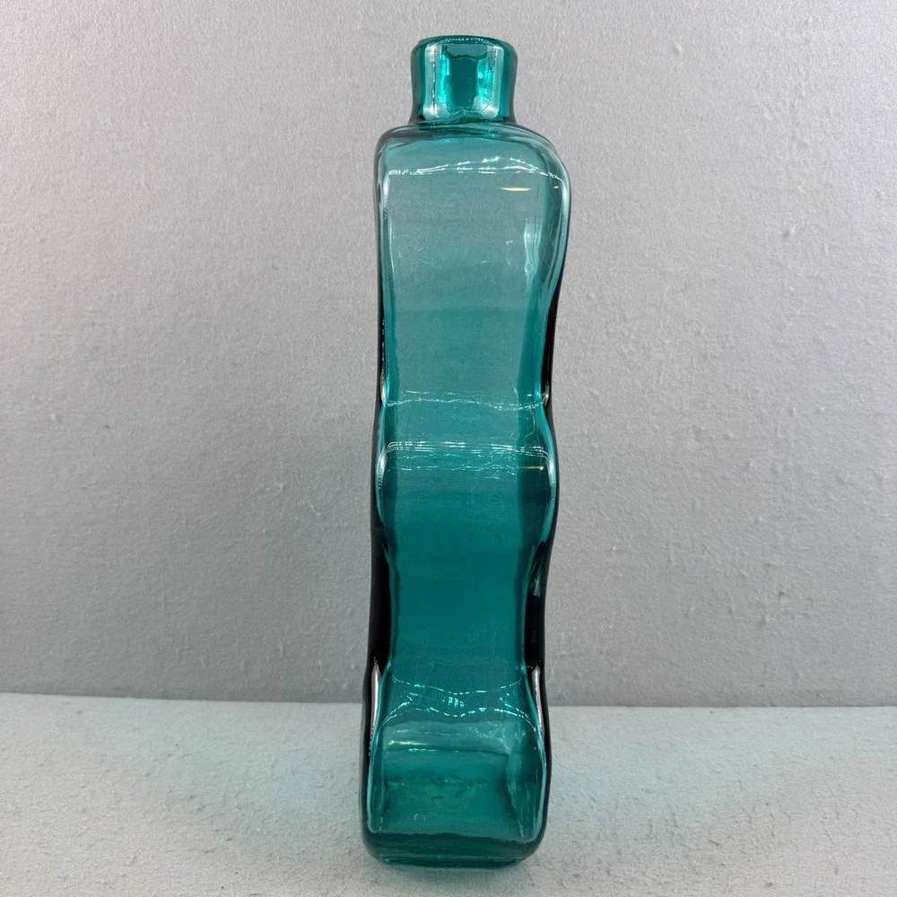 Blenko‎ 9616L Puzzle Vase Matt Carter Antique Green Large Interlocking